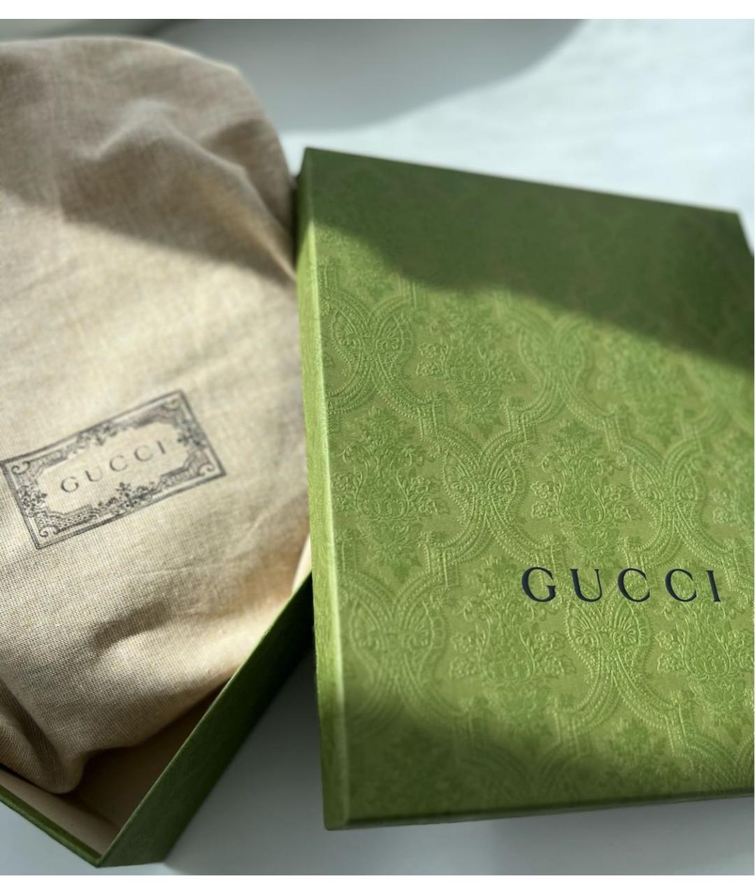 GUCCI Черная кожаная сумка с короткими ручками, фото 4