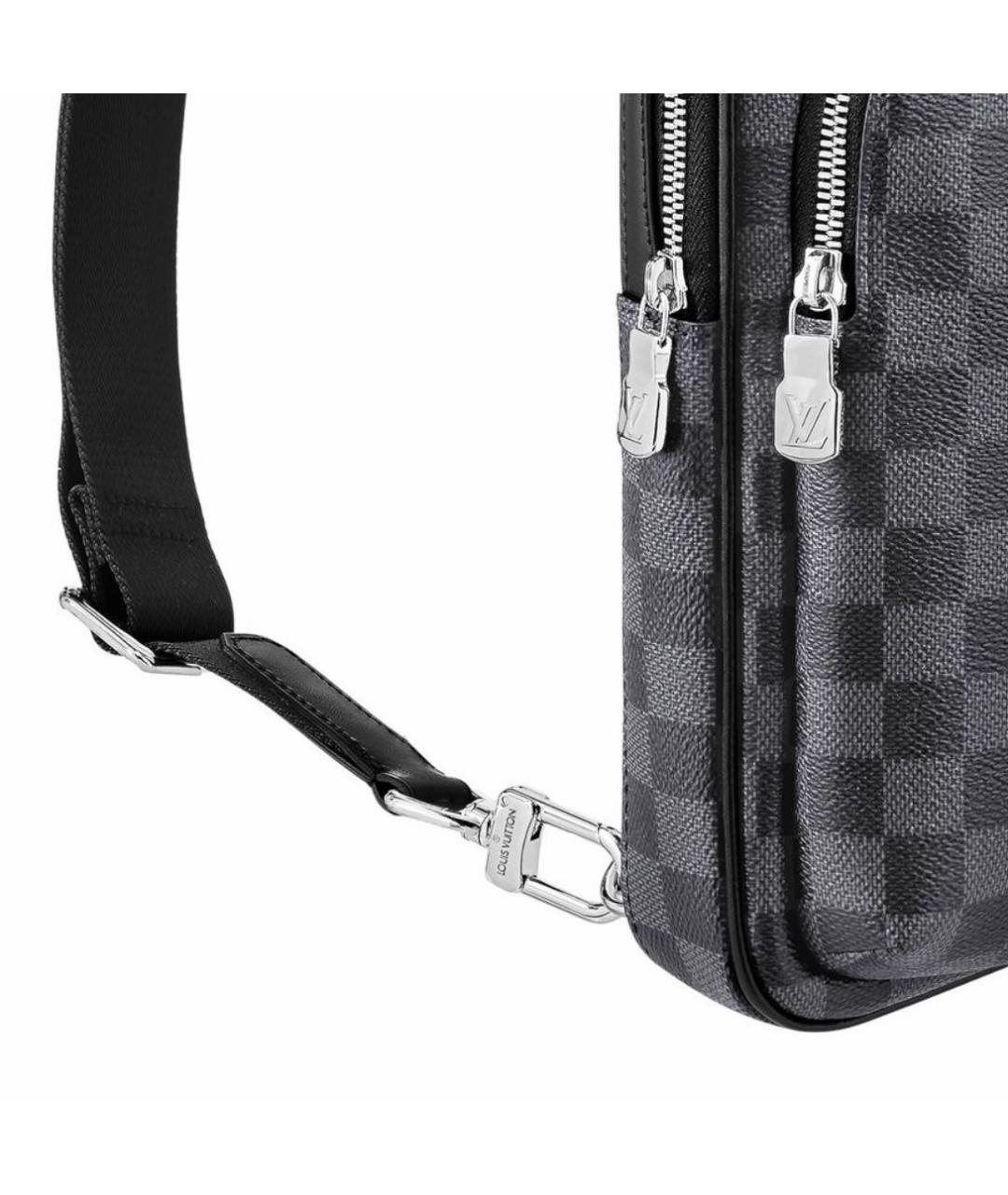 LOUIS VUITTON Антрацитовая сумка на плечо, фото 3