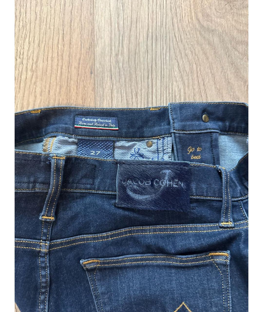 MARC JACOBS Темно-синие хлопко-лиоцелловые прямые джинсы, фото 4