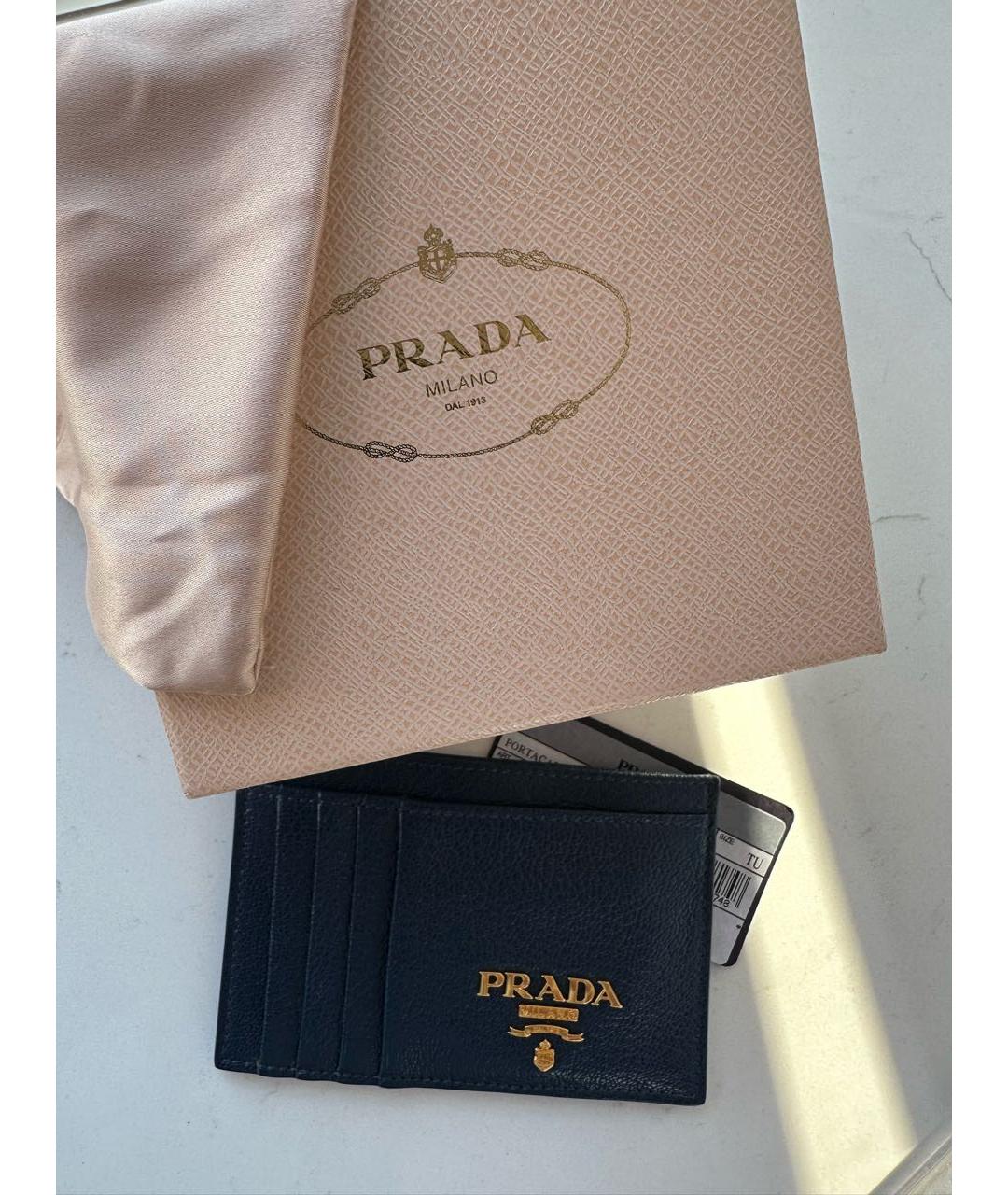 PRADA Синий кожаный кардхолдер, фото 4