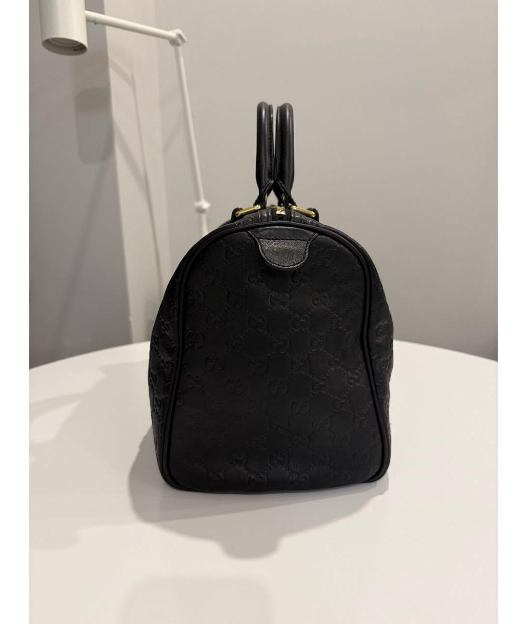 GUCCI Черная кожаная сумка с короткими ручками, фото 2