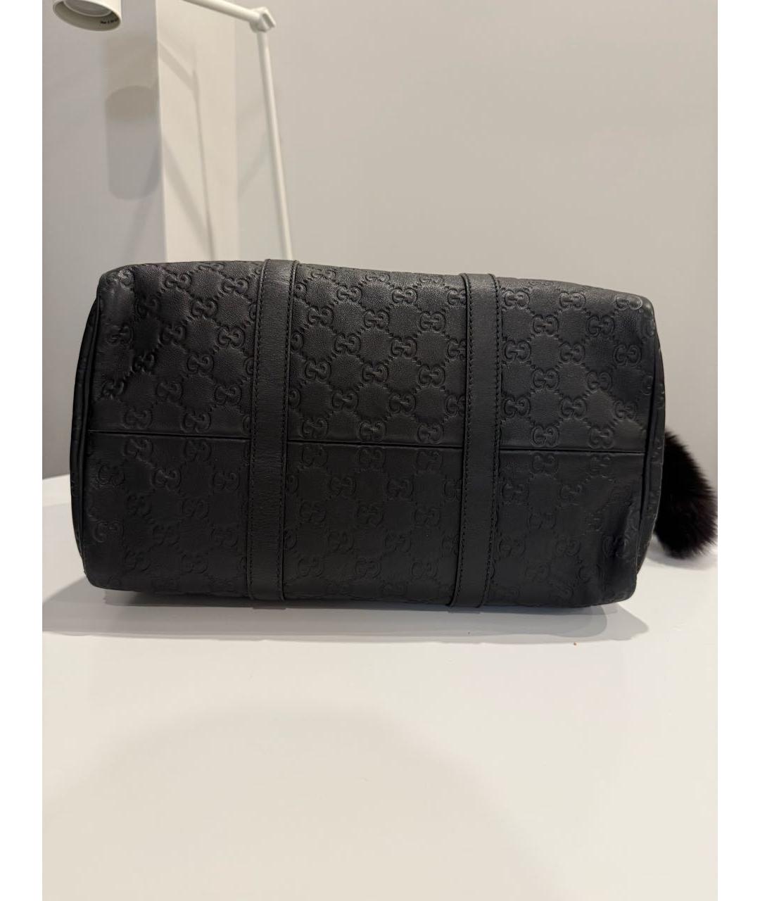 GUCCI Черная кожаная сумка с короткими ручками, фото 3
