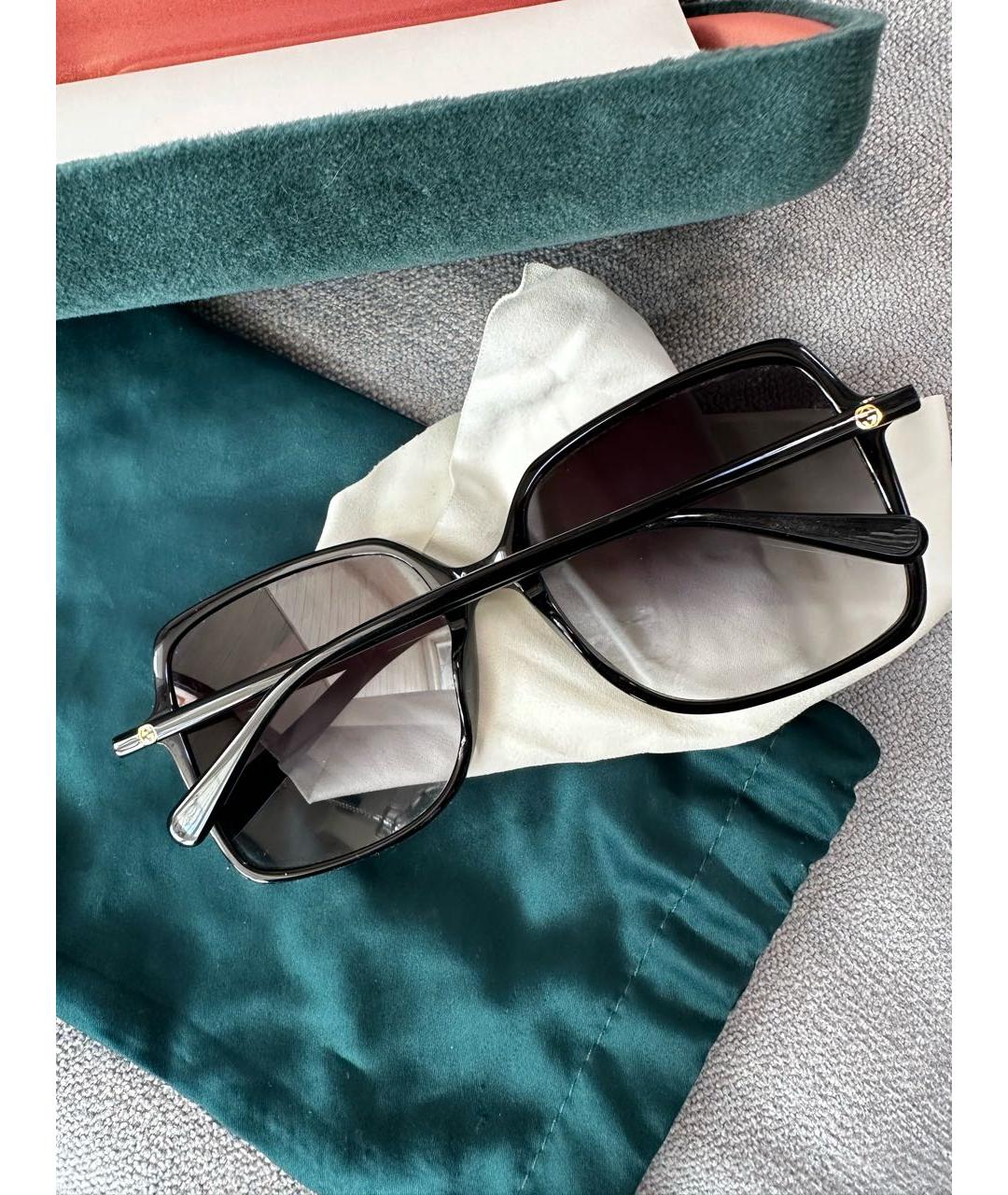 GUCCI Черные пластиковые солнцезащитные очки, фото 6
