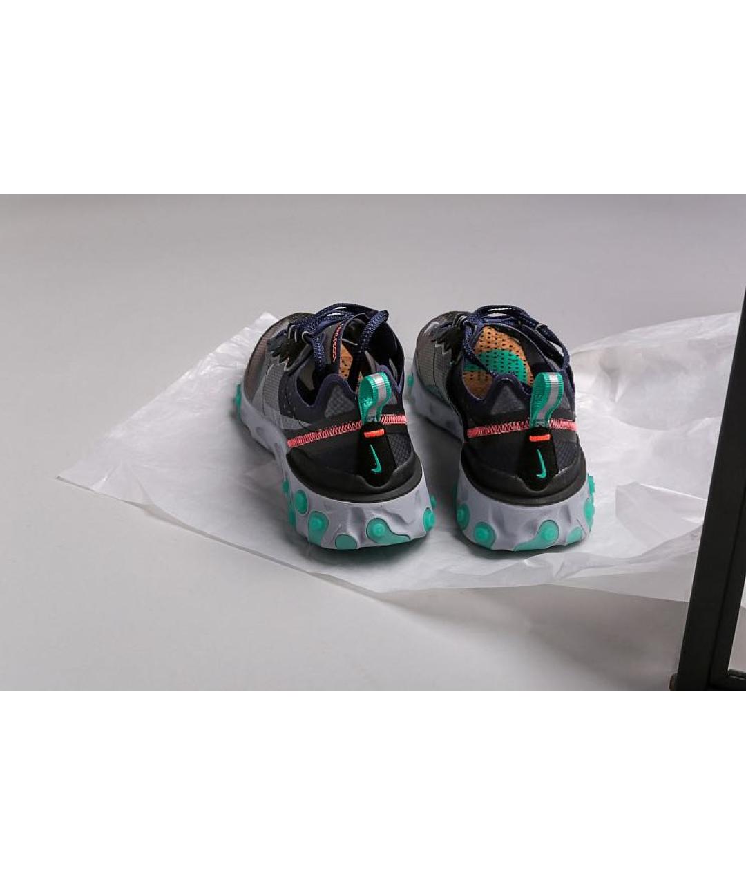 NIKE Антрацитовые текстильные низкие кроссовки / кеды, фото 7