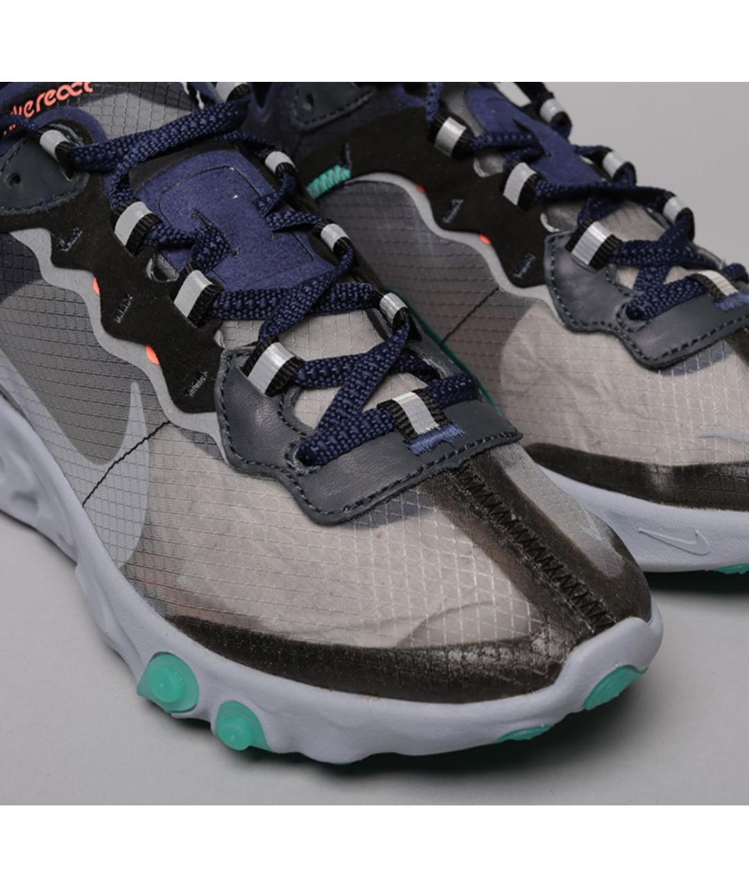 NIKE Антрацитовые текстильные низкие кроссовки / кеды, фото 5