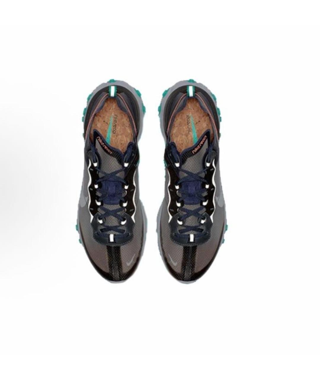 NIKE Антрацитовые текстильные низкие кроссовки / кеды, фото 3