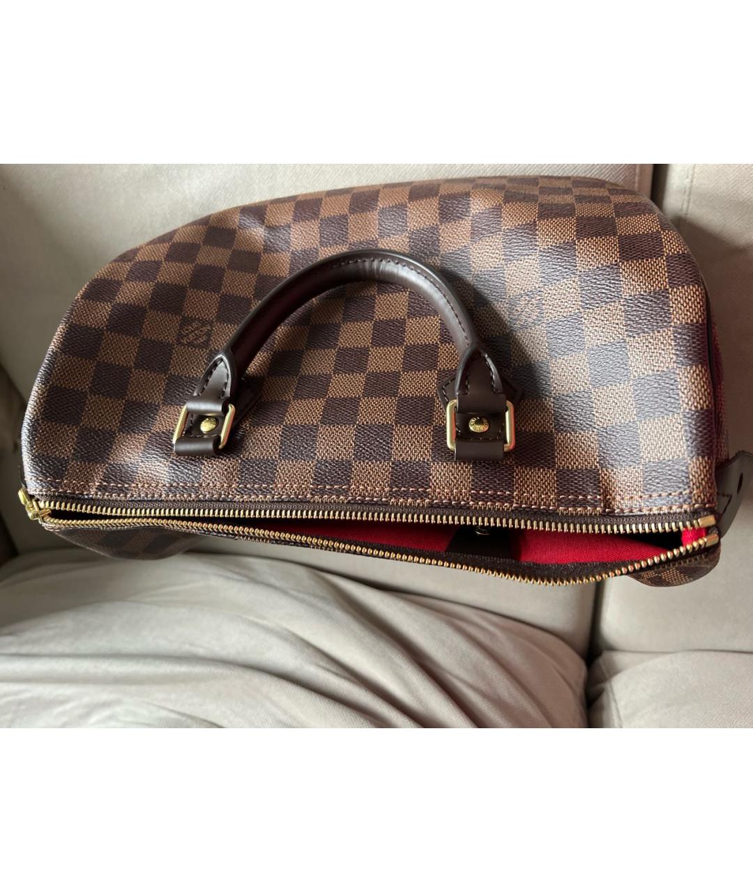 LOUIS VUITTON Коричневая сумка с короткими ручками, фото 8