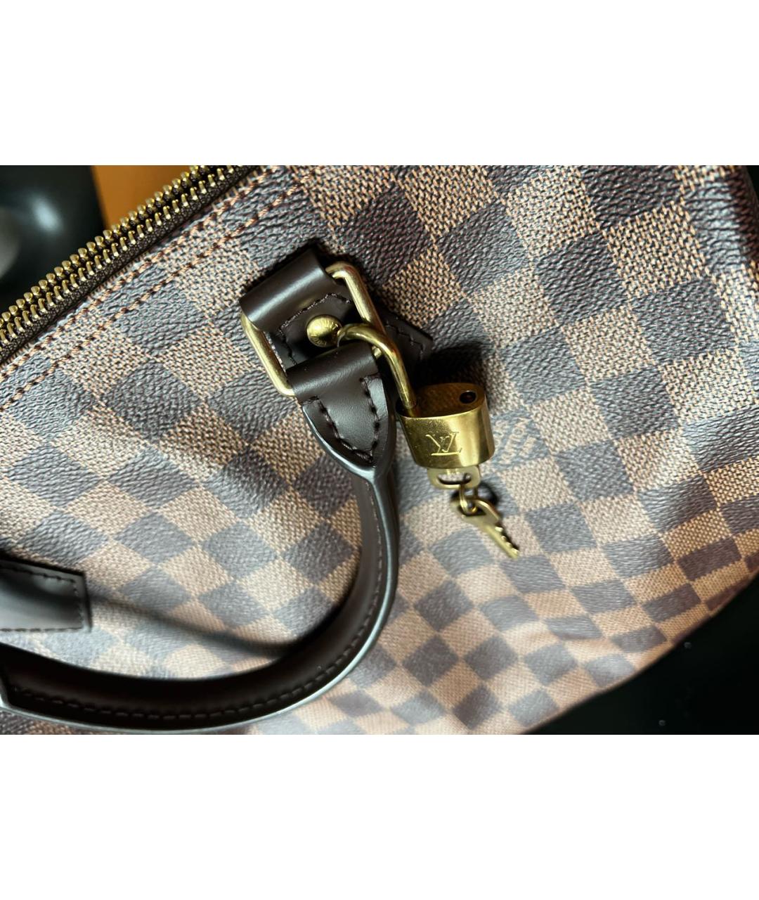 LOUIS VUITTON Коричневая сумка с короткими ручками, фото 6