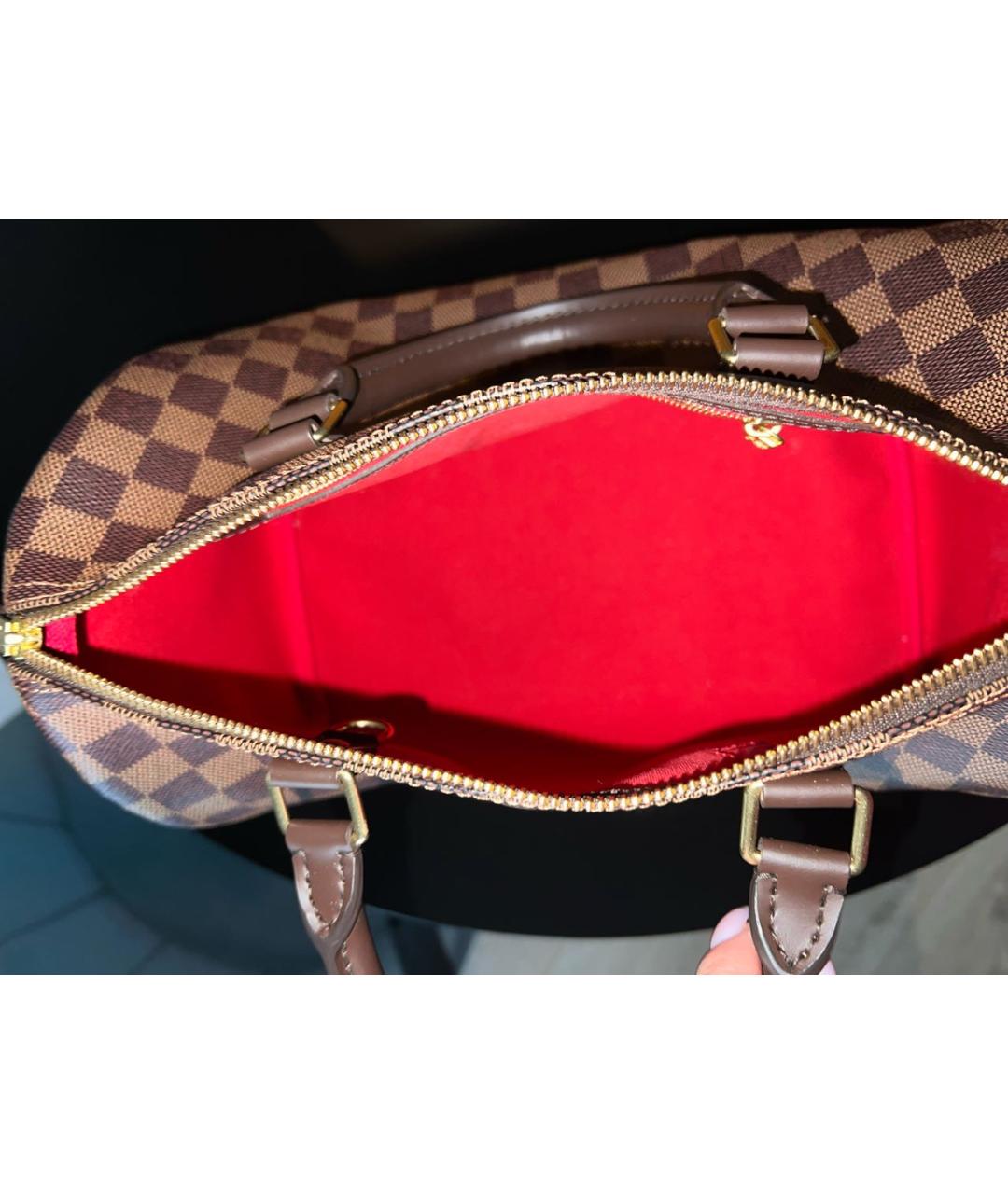 LOUIS VUITTON Коричневая сумка с короткими ручками, фото 7