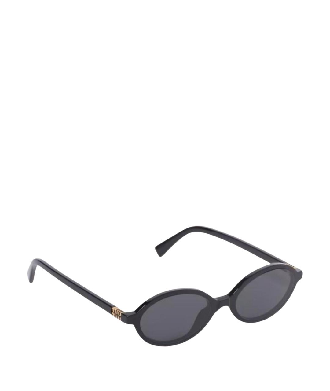 MIU MIU Черные пластиковые солнцезащитные очки, фото 1