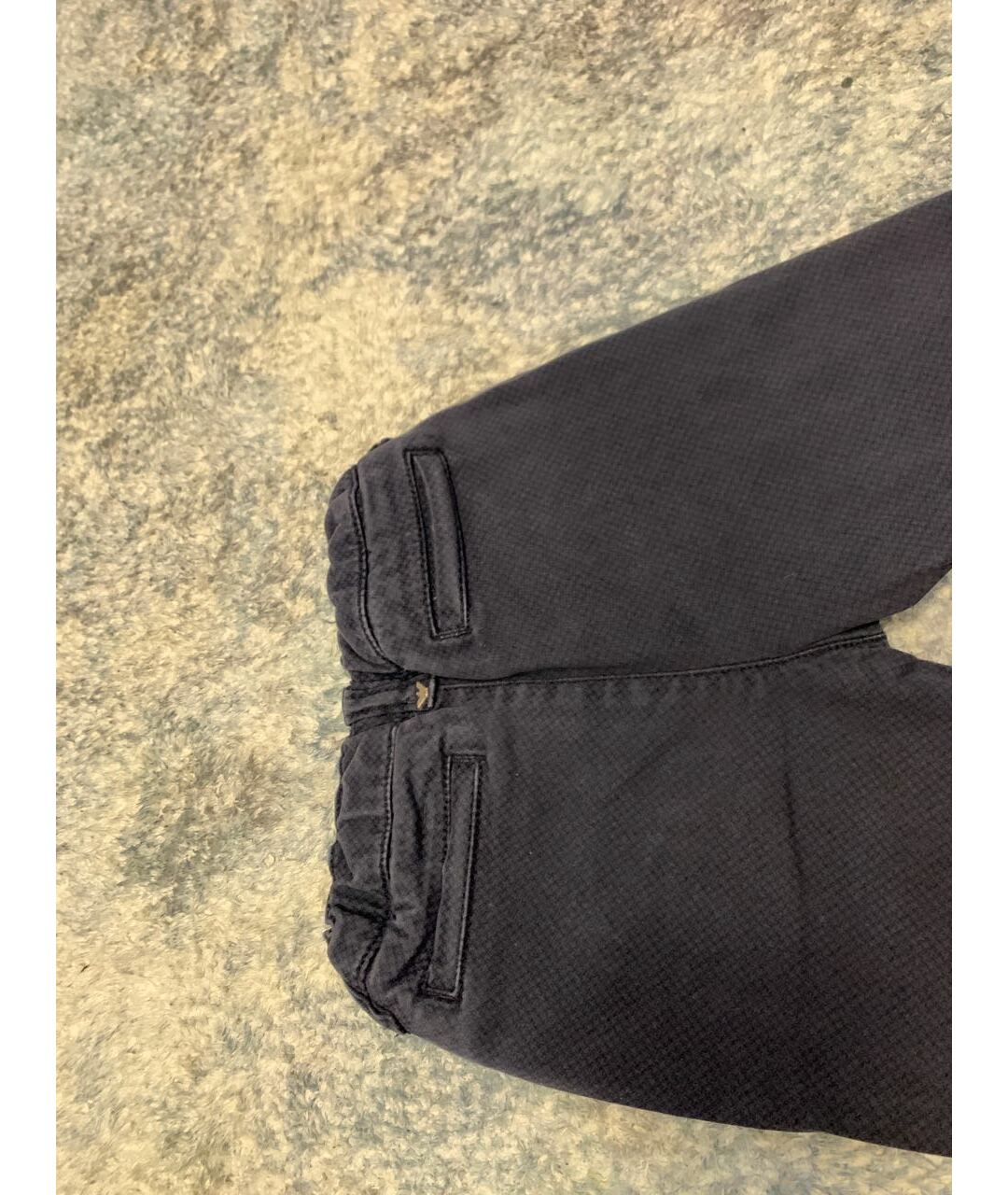 EMPORIO ARMANI KIDS Темно-синие хлопковые брюки и шорты, фото 4