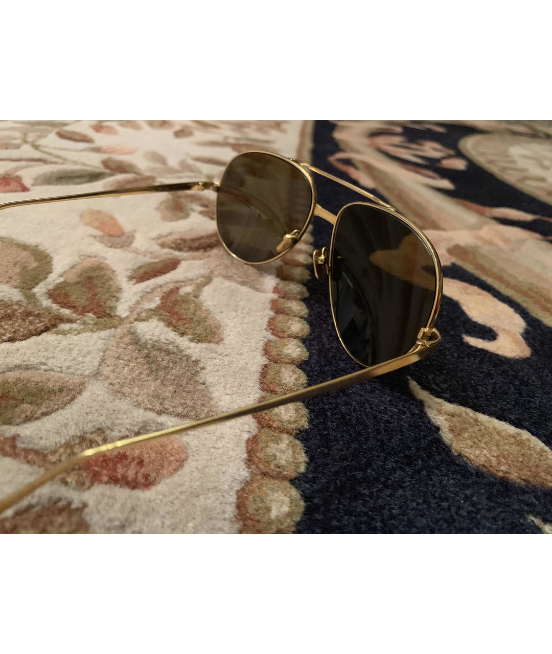 LINDA FARROW Золотые солнцезащитные очки, фото 3
