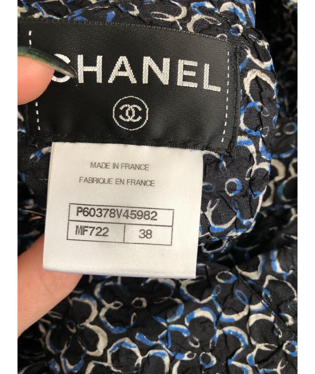 CHANEL Темно-синий шелковый комбинезон, фото 6
