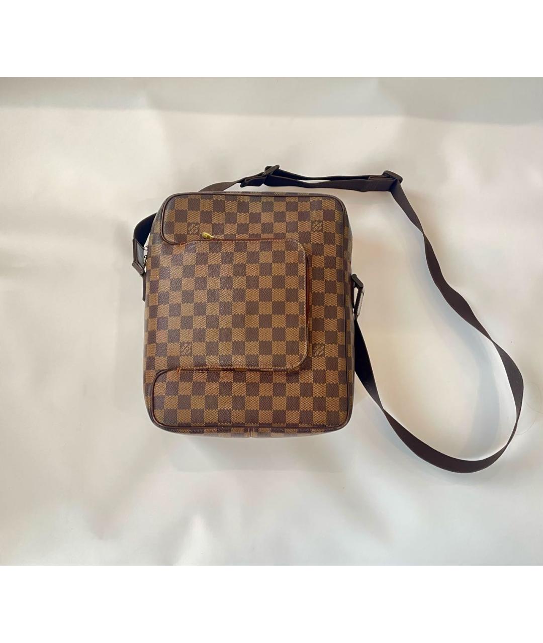 LOUIS VUITTON Коричневая деним сумка на плечо, фото 5