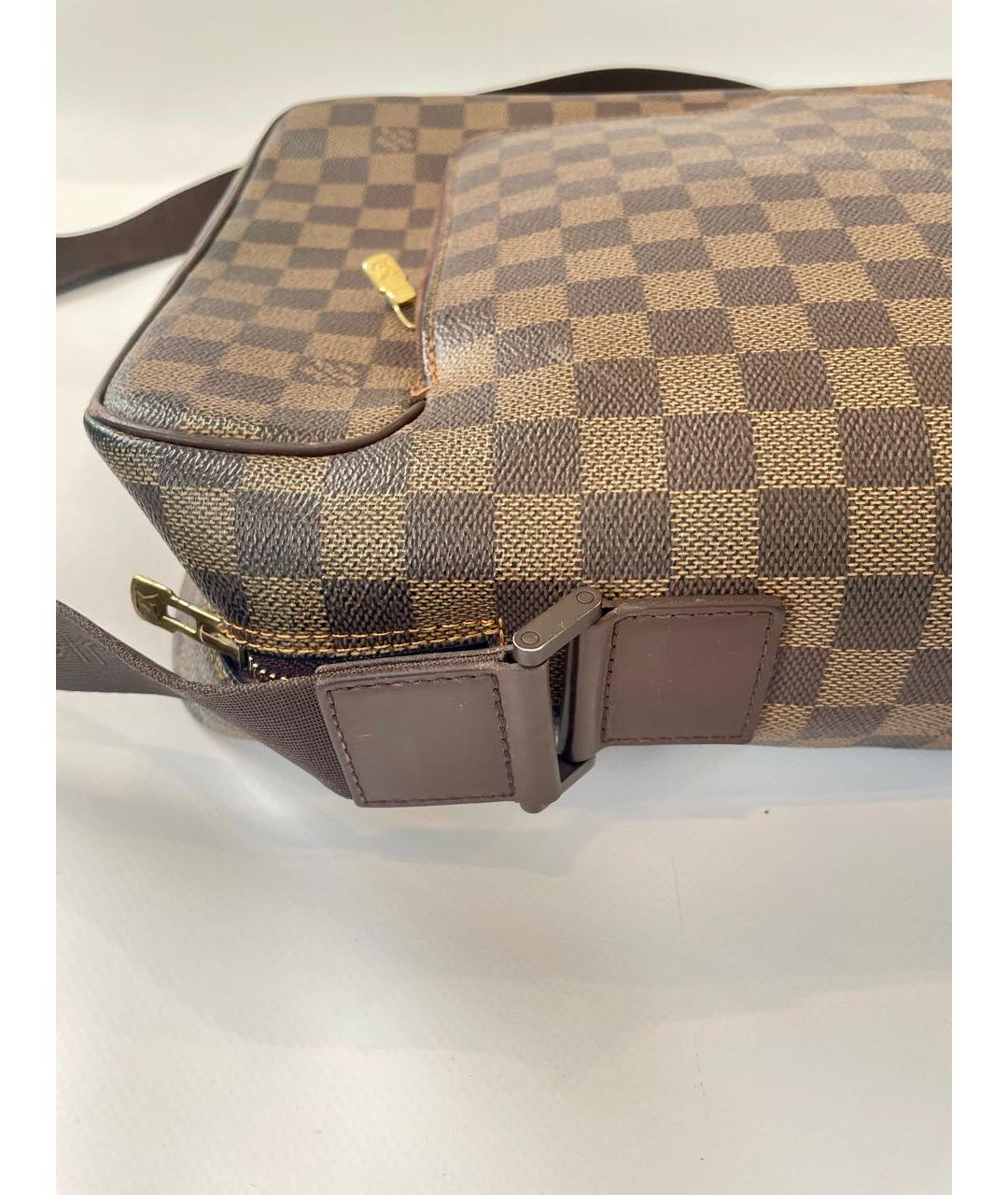 LOUIS VUITTON Коричневая деним сумка на плечо, фото 4