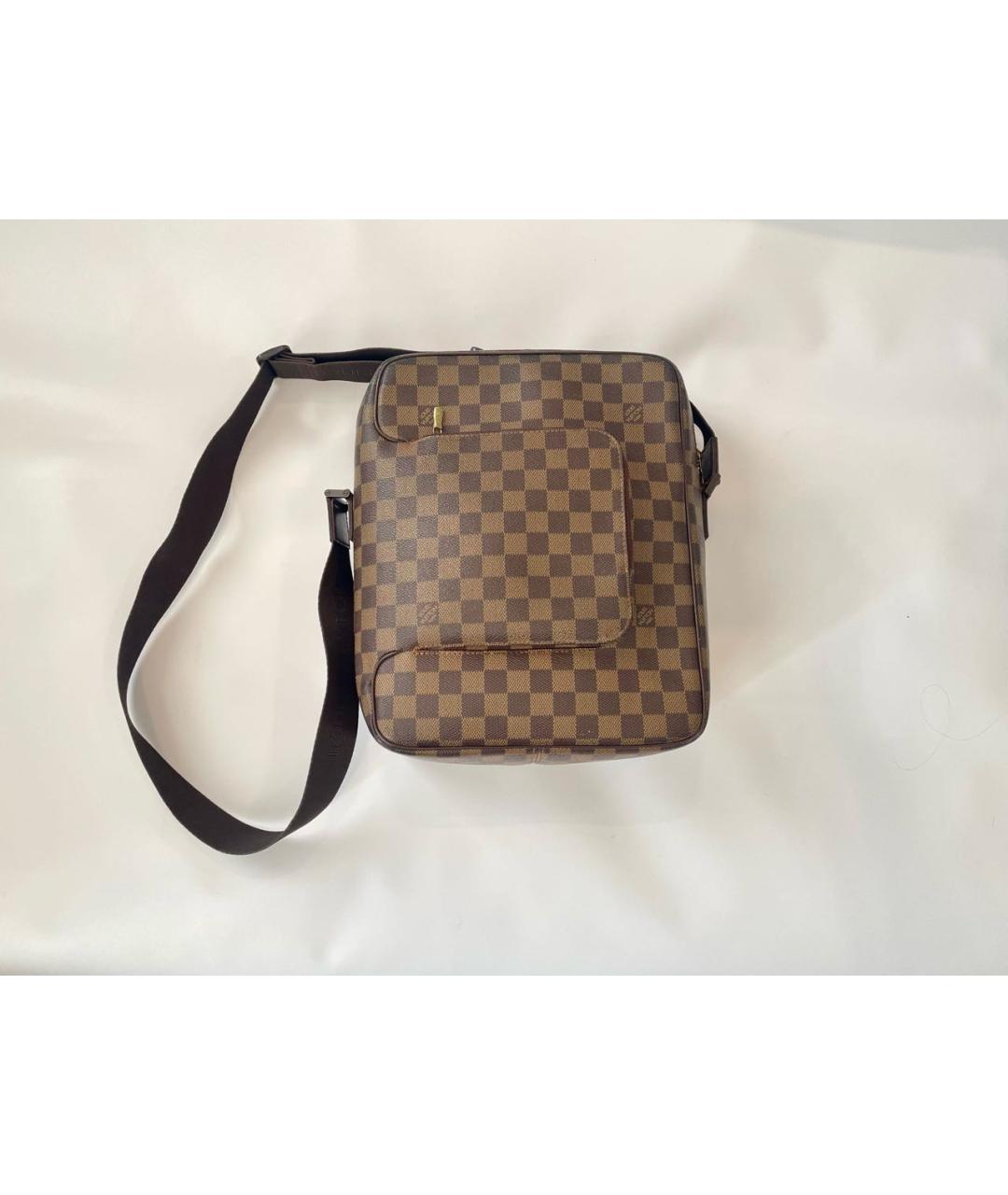 LOUIS VUITTON Коричневая деним сумка на плечо, фото 2