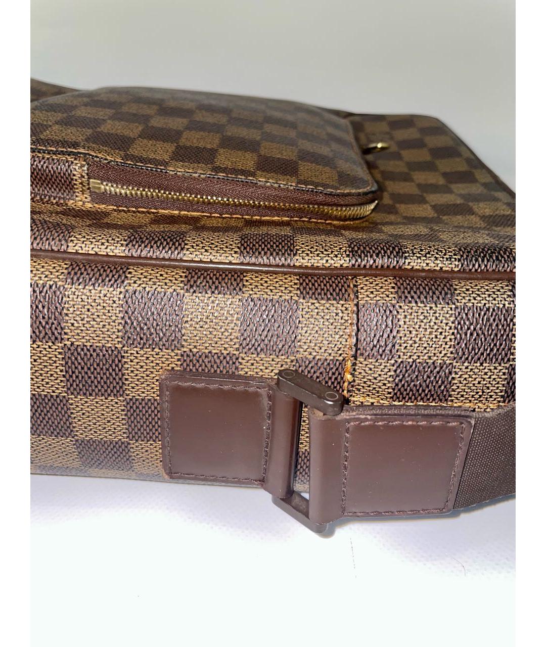LOUIS VUITTON Коричневая деним сумка на плечо, фото 3