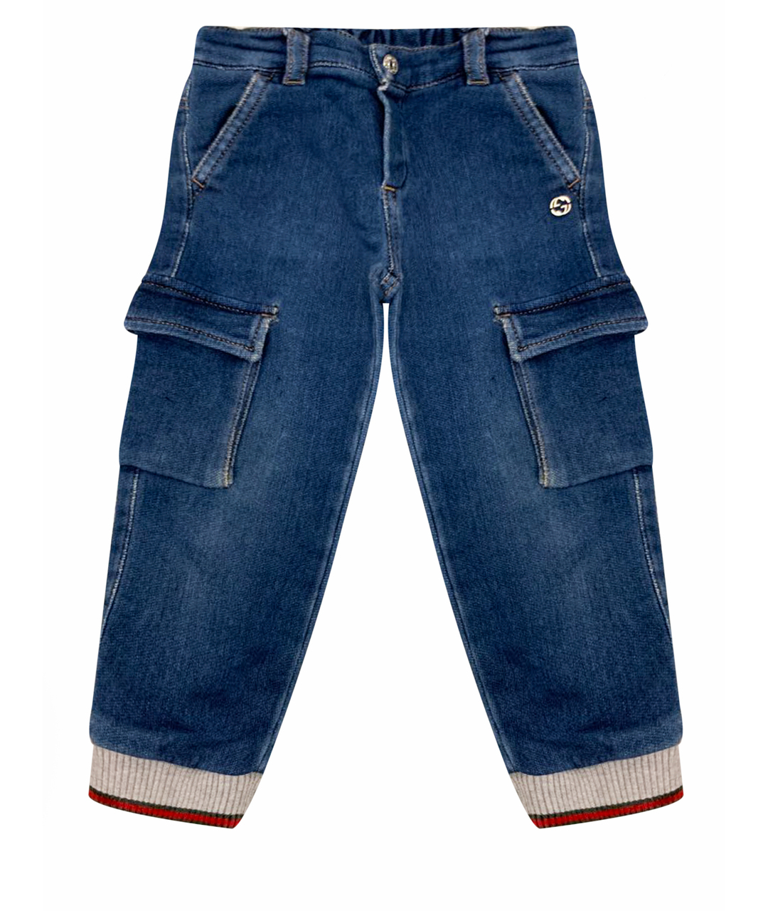 GUCCI Синие хлопковые детские джинсы, фото 1