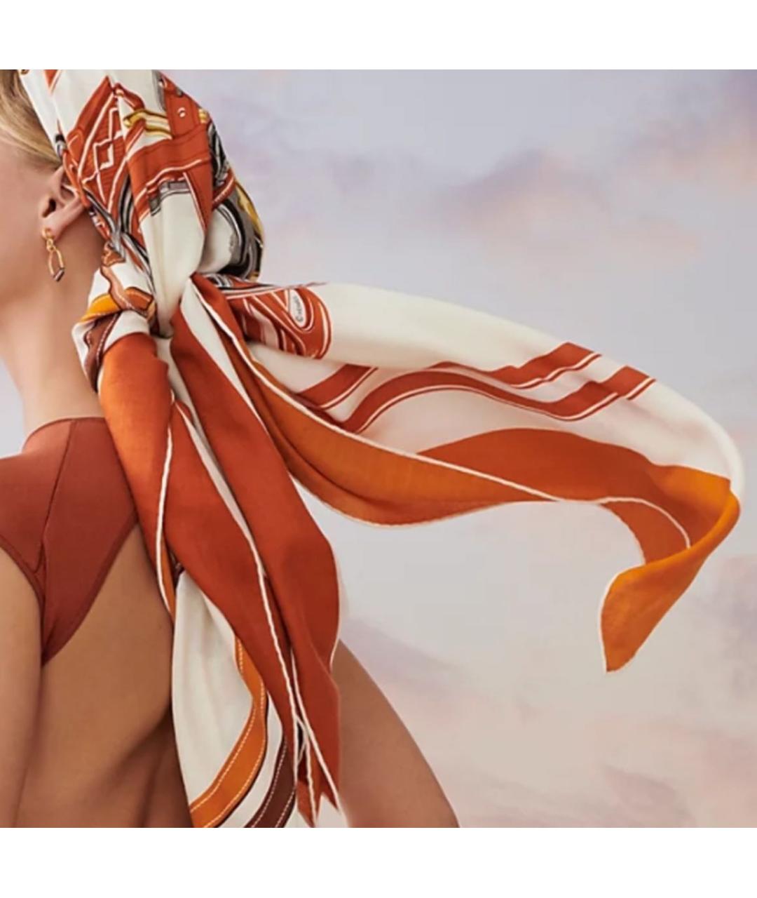 HERMES Мульти кашемировый платок, фото 3