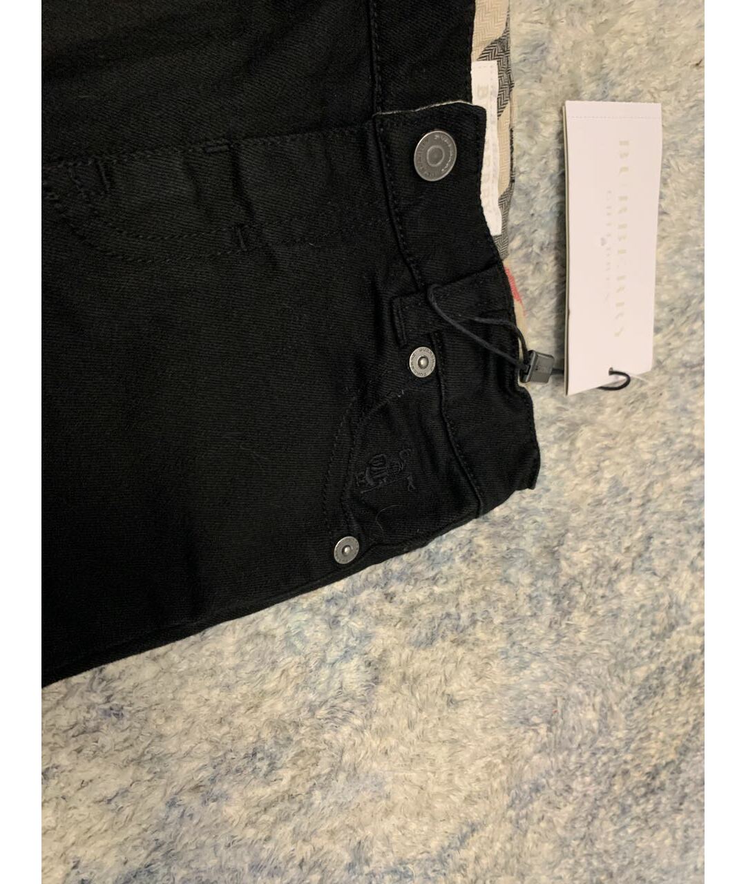 BURBERRY Черные хлопковые джинсы, фото 3