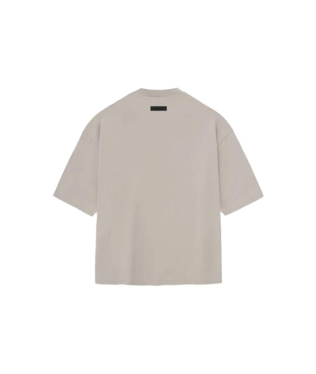 FEAR OF GOD ESSENTIALS Бежевая хлопковая футболка, фото 2
