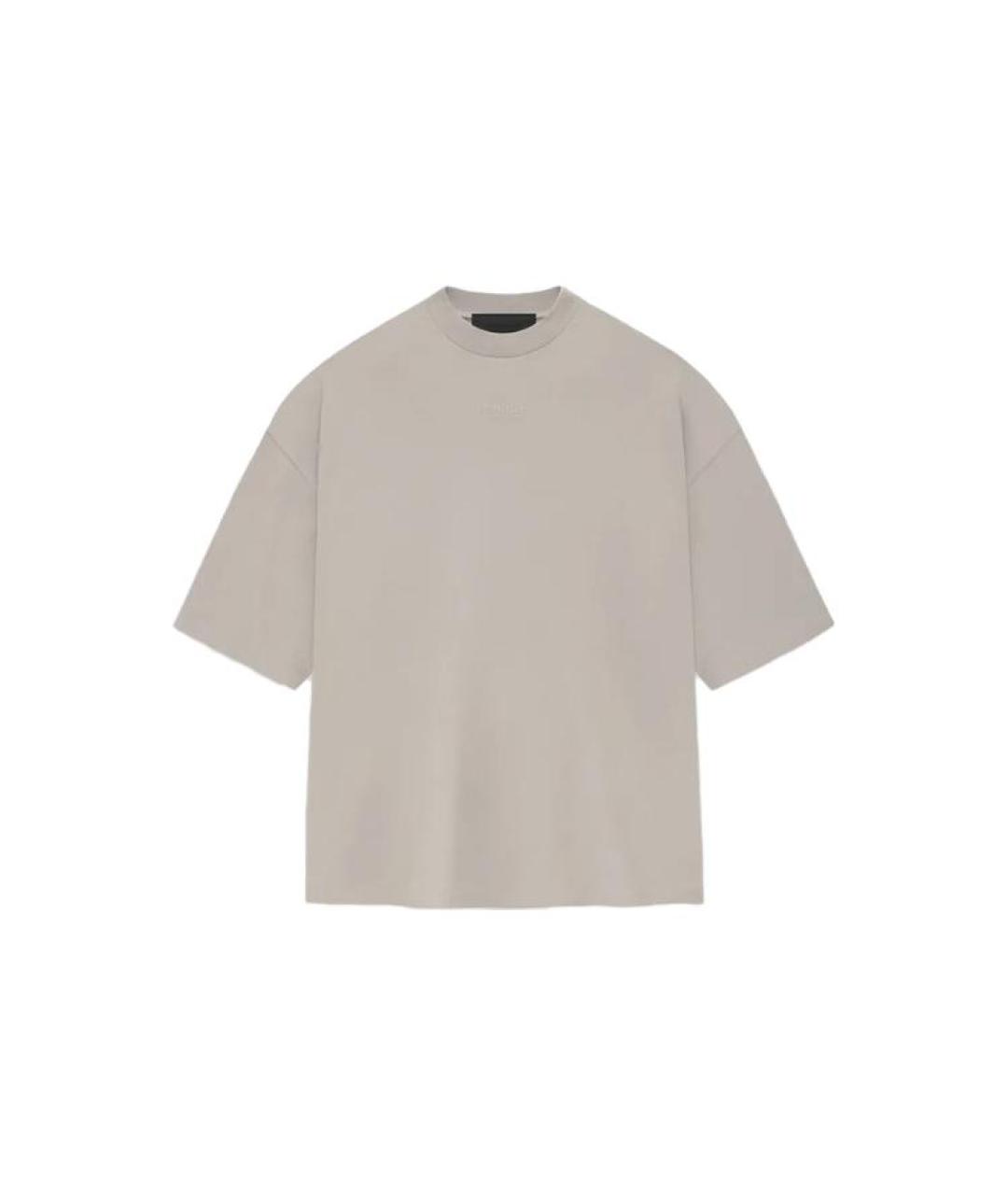FEAR OF GOD ESSENTIALS Бежевая хлопковая футболка, фото 1
