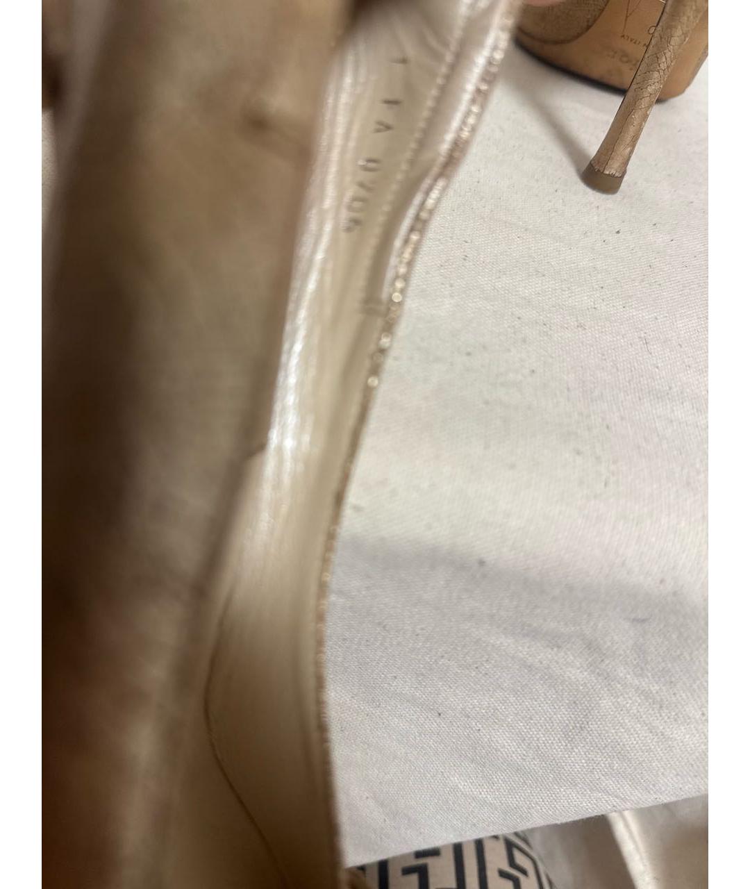 CHRISTIAN DIOR Золотые кожаные туфли, фото 5