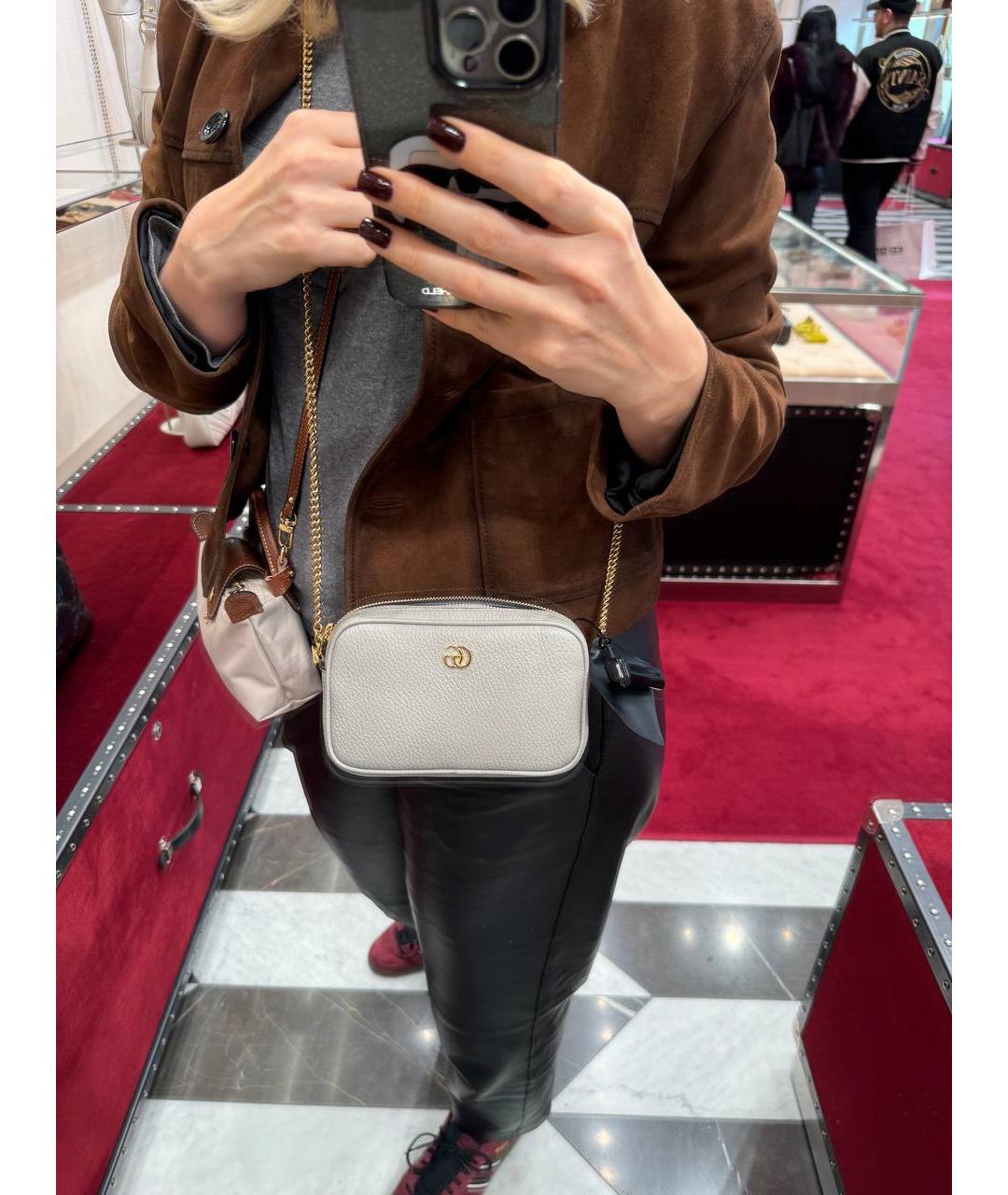 GUCCI Серая сумка через плечо, фото 4