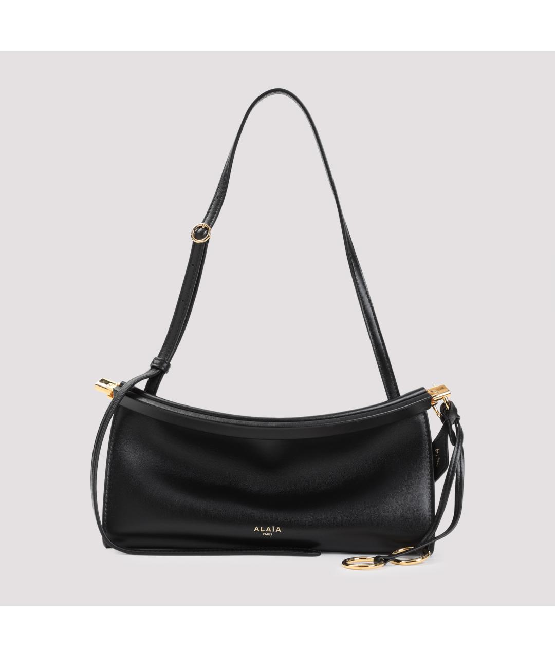 ALAIA Черная кожаная сумка через плечо, фото 2