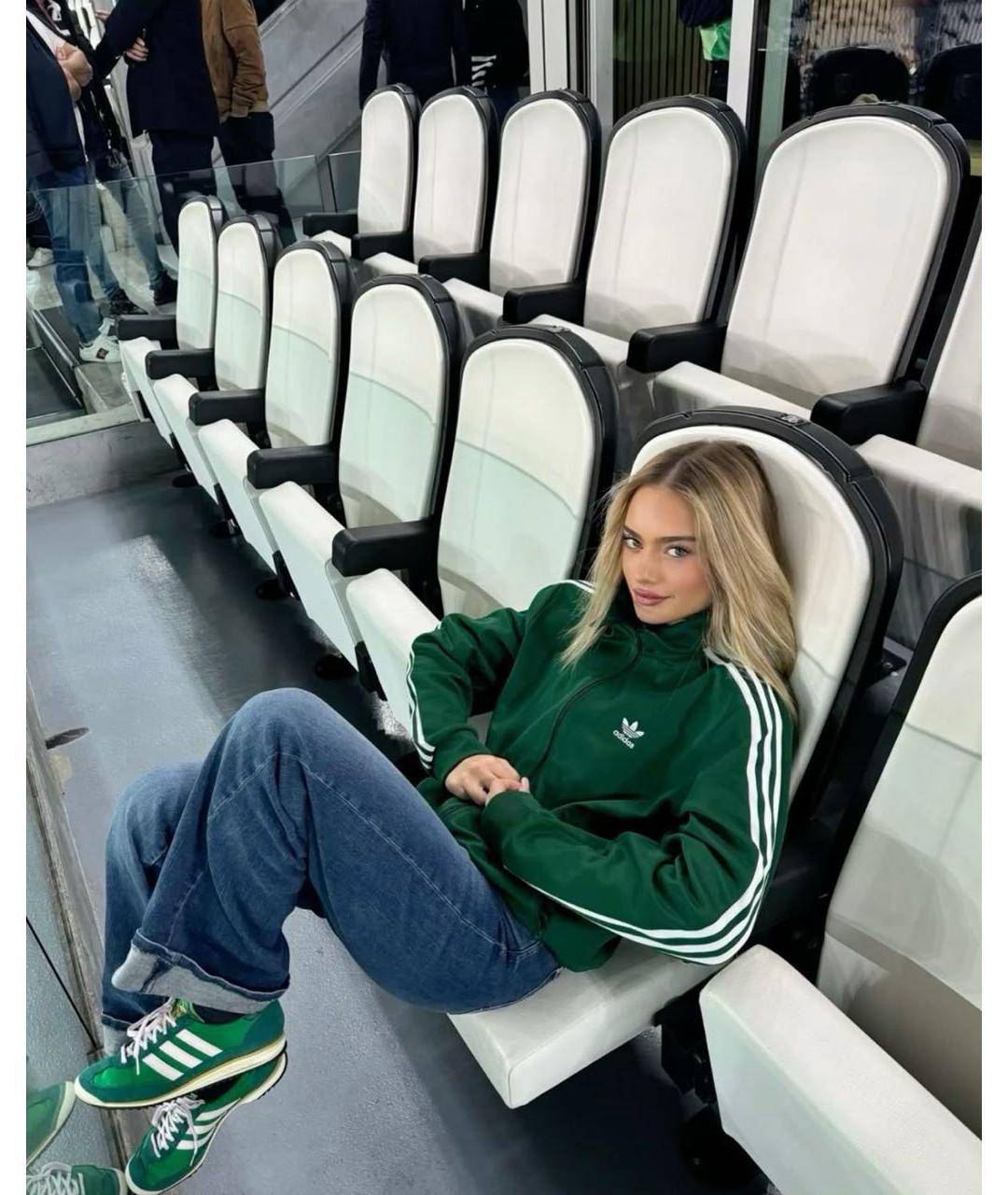 ADIDAS Зеленые замшевые кроссовки, фото 4