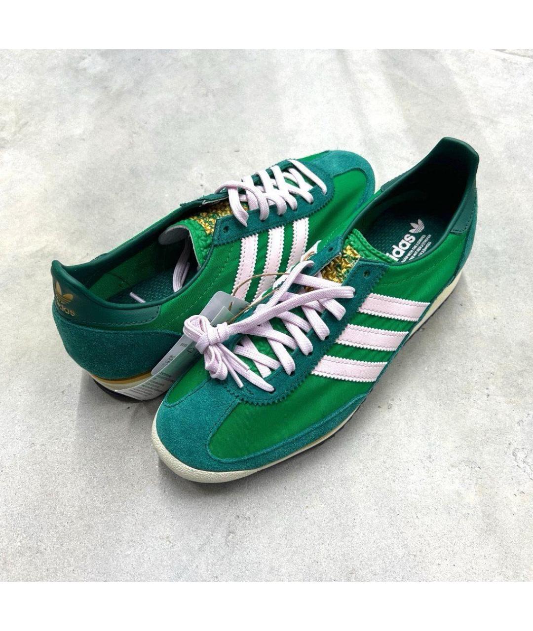 ADIDAS Зеленые замшевые кроссовки, фото 3