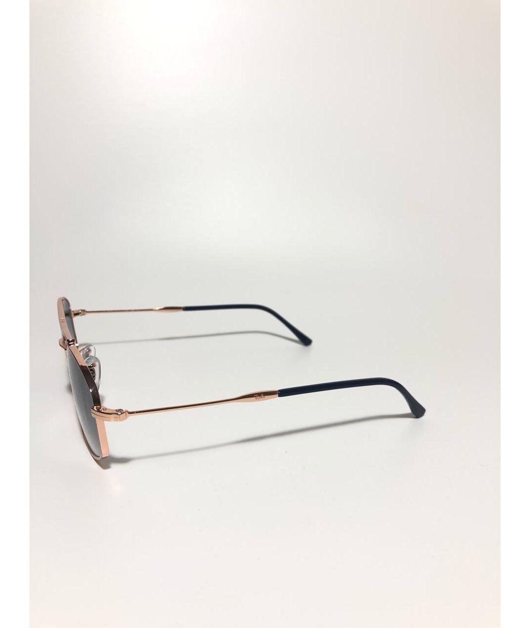 RAY BAN Золотые металлические солнцезащитные очки, фото 2
