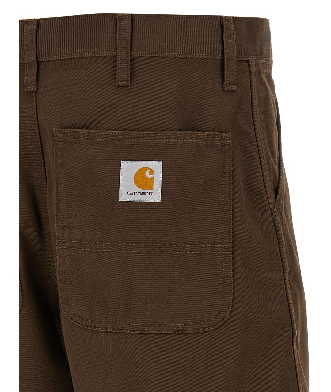 CARHARTT WIP Коричневые полиэстеровые шорты, фото 4