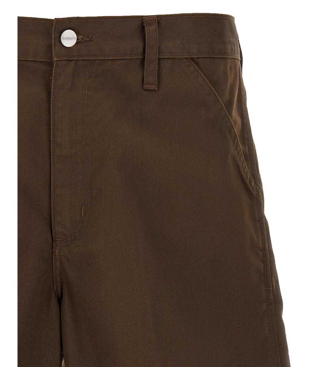 CARHARTT WIP Коричневые полиэстеровые шорты, фото 3