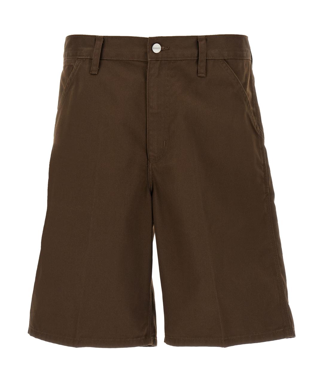CARHARTT WIP Коричневые полиэстеровые шорты, фото 1