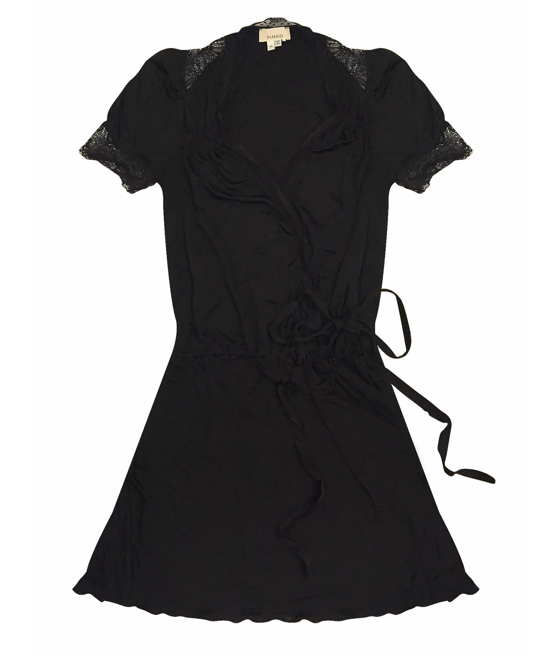 PINKO Черное полиэстеровое повседневное платье, фото 1