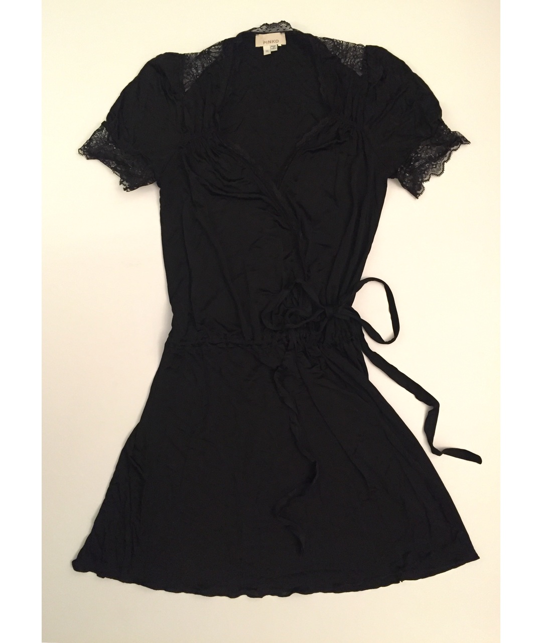 PINKO Черное полиэстеровое повседневное платье, фото 9
