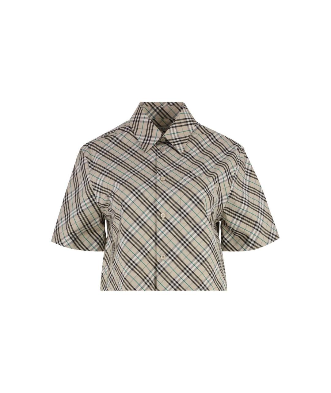 BURBERRY Серая хлопковая рубашка, фото 1