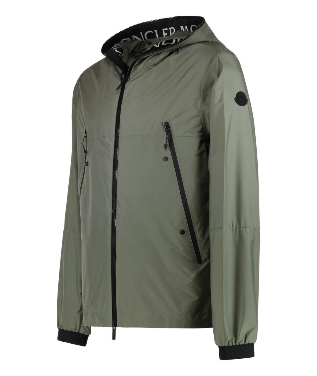 MONCLER Зеленая полиамидовая куртка, фото 2