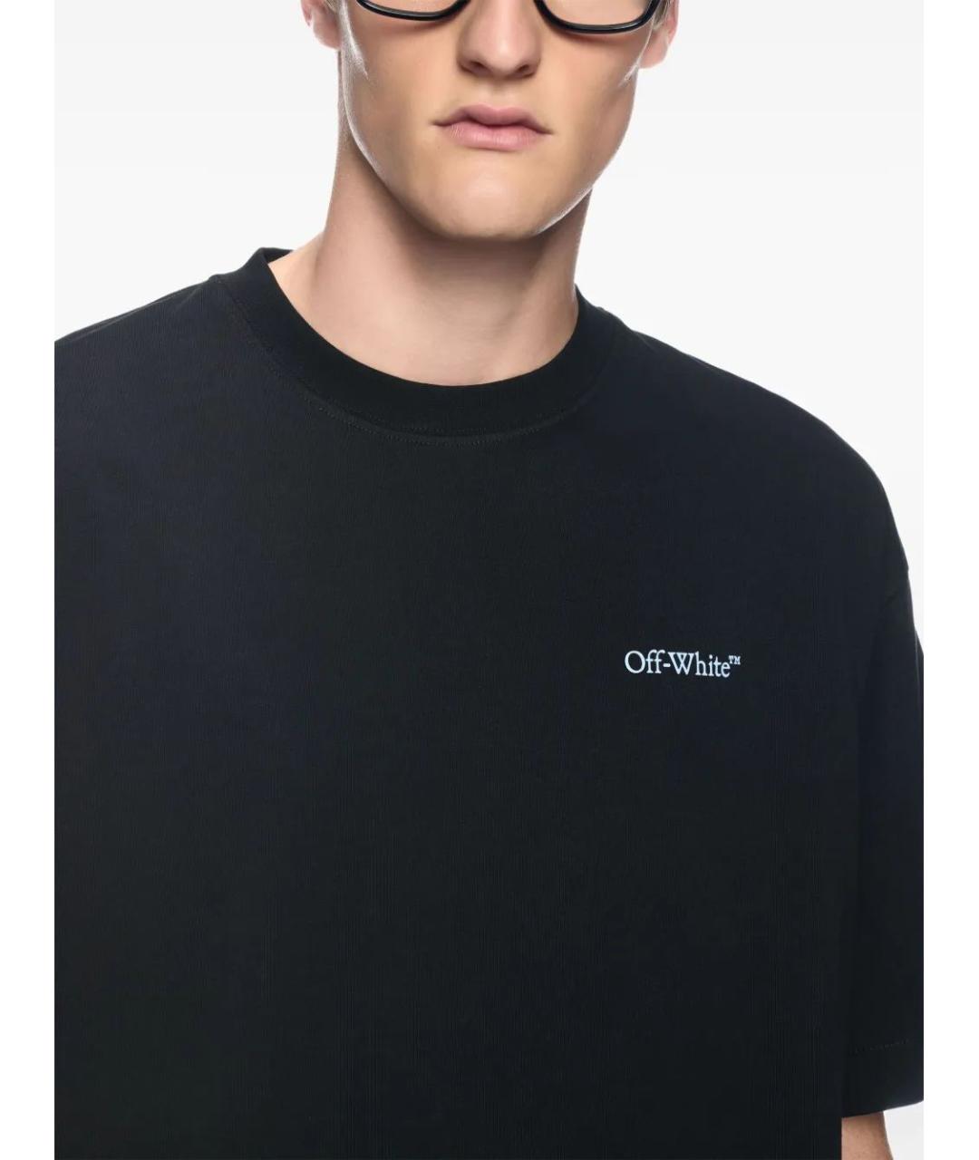 OFF-WHITE Черная хлопковая футболка, фото 5