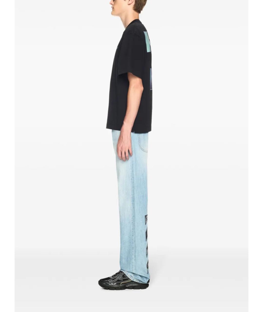 OFF-WHITE Черная хлопковая футболка, фото 3