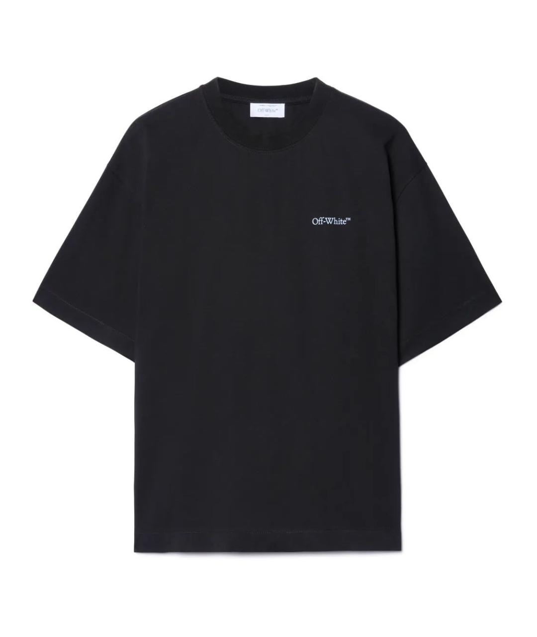 OFF-WHITE Черная хлопковая футболка, фото 1