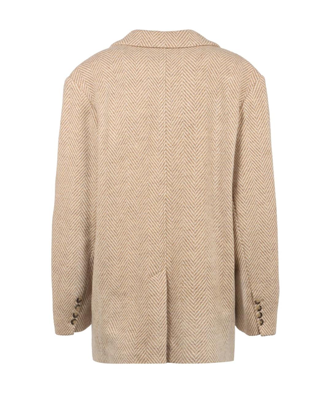ISABEL MARANT Бежевая шерстяная куртка, фото 2