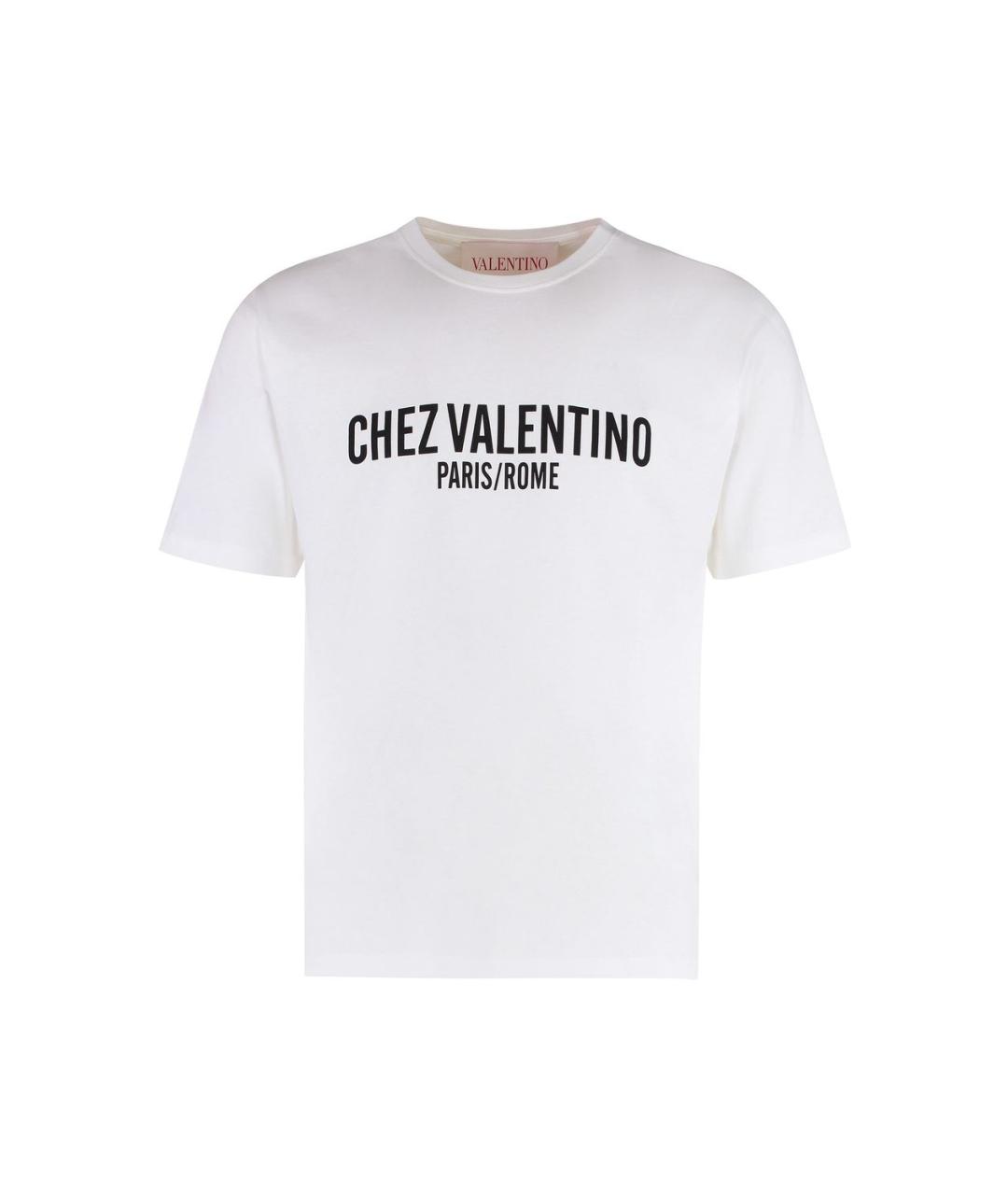 VALENTINO Белая хлопковая футболка, фото 1