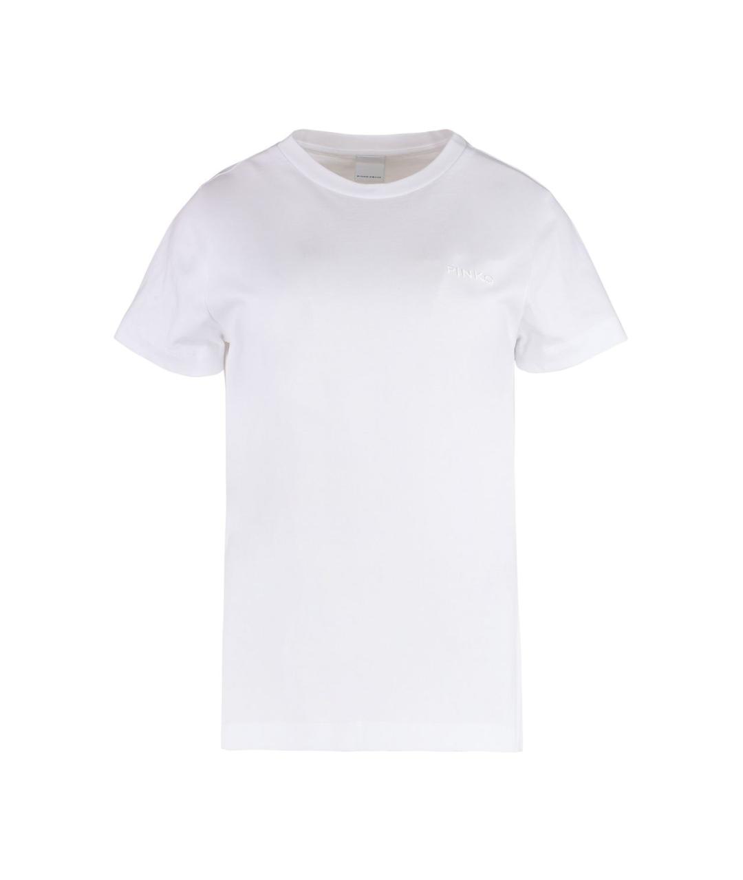 PINKO Белая хлопковая футболка, фото 1