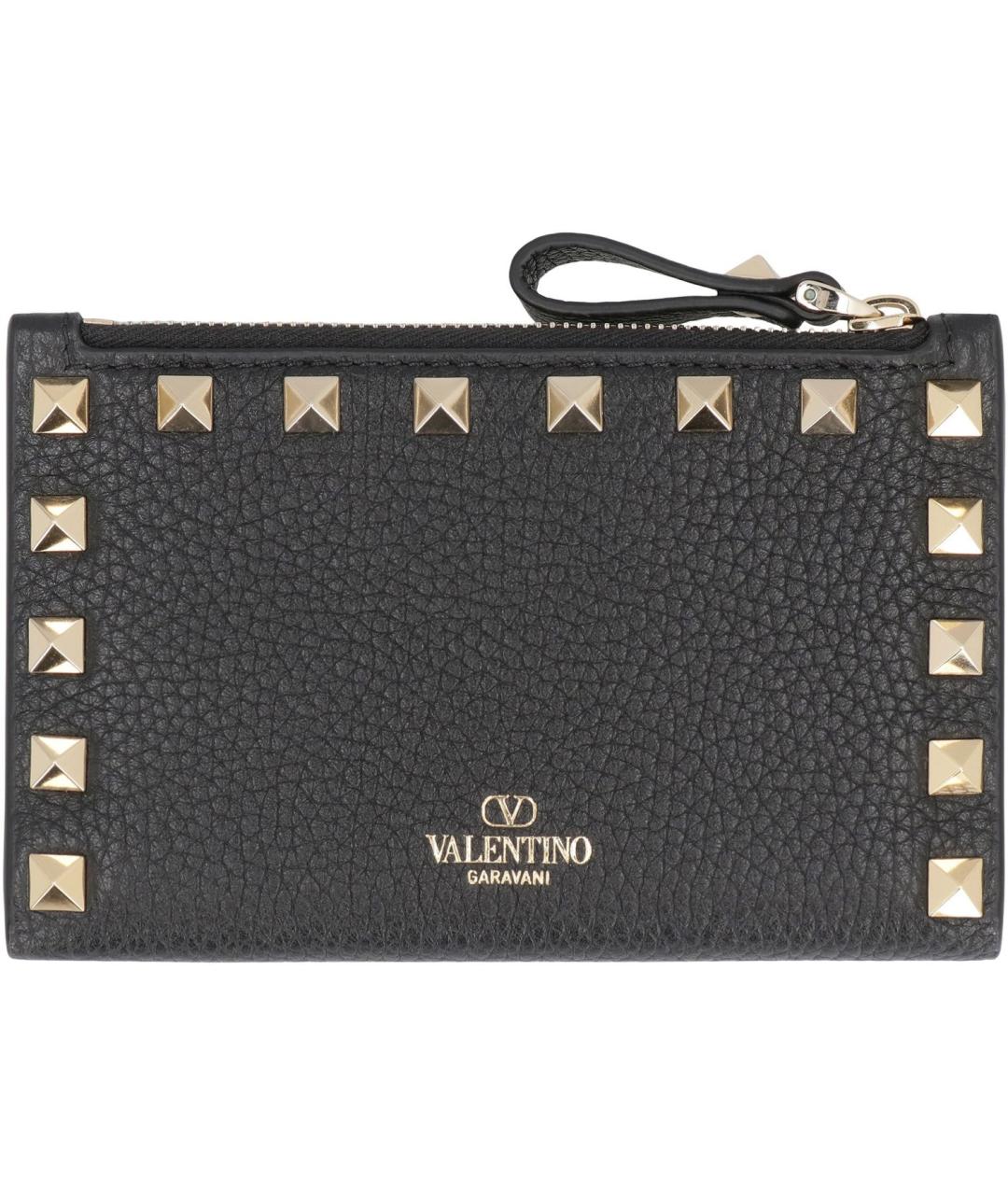 VALENTINO Черный кожаный кардхолдер, фото 4