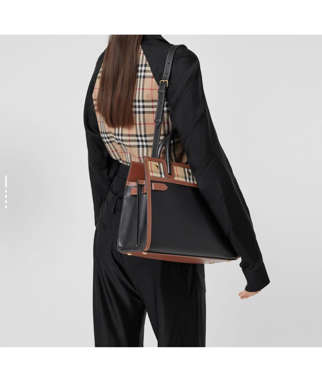 BURBERRY Мульти кожаная сумка с короткими ручками, фото 5