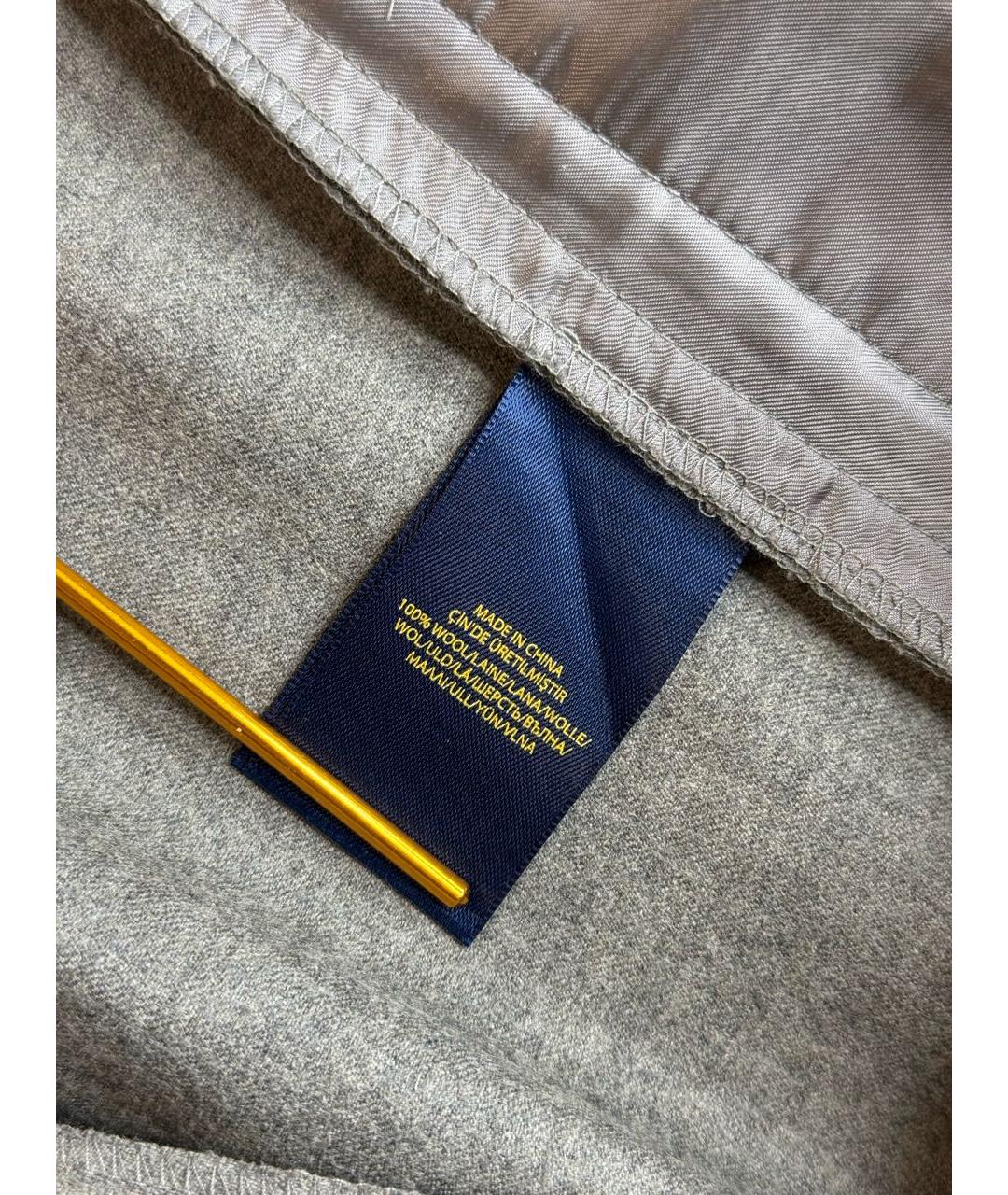 POLO RALPH LAUREN Серые шерстяные брюки широкие, фото 7