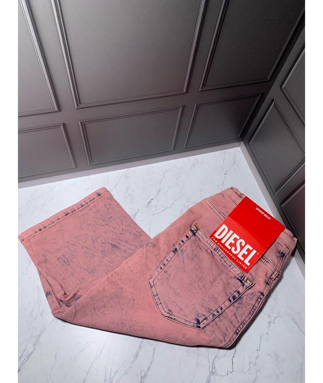 DIESEL Розовые хлопко-эластановые шорты, фото 7