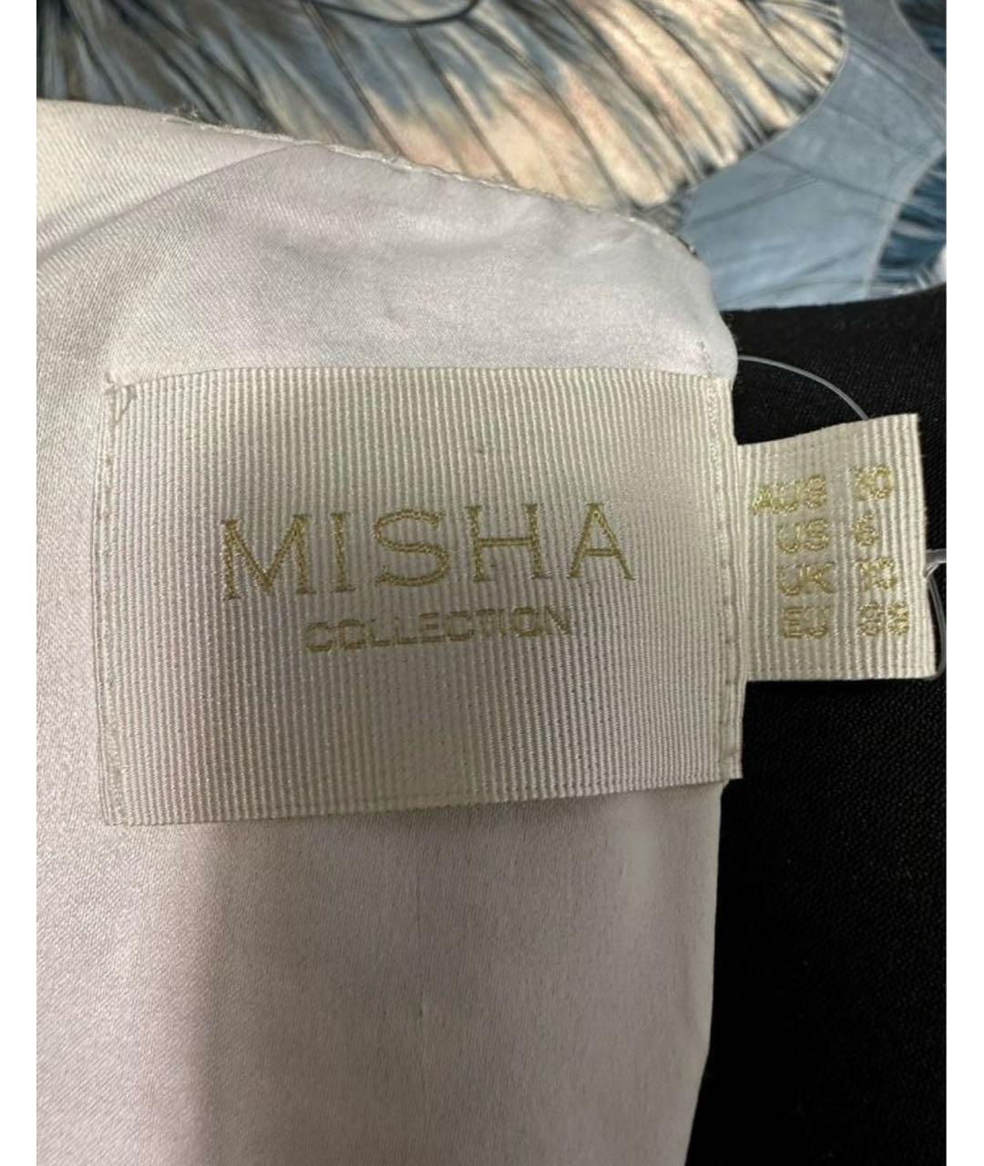 MISHA COLLECTION Золотое полиэстеровое вечернее платье, фото 3